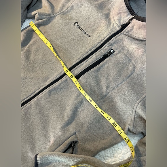 Free Country Men's Grey Fleece Full Zip Jacket Medium - Picture 5 of 6